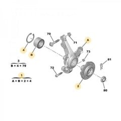Opel Corsa F Sağ Taşıyıcı Komple 1.5 Dizel Orjinal PSA (9826877980)