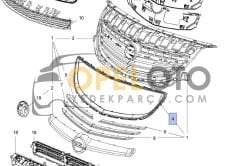 Opel İnsignia Ön Panjur Kaplama Krom Çıtası 2014 sonrası GM