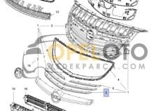 Opel İnsignia Ön Panjur Krom Çıtası Alt 2014- GM