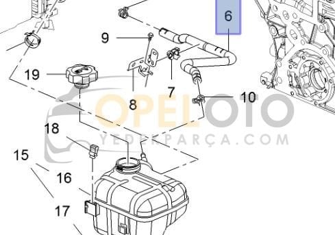 Opel İnsignia A16LET Gaz Boşaltma Hortumu GM