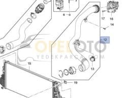 Opel İnsignia B 1.6 Dizel Turbo İntercoll Çıkış Hortumu Otomatik GM