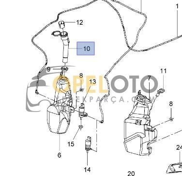 Opel Astra J Silecek Su Depo Borusu GM