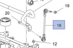 Opel Astra K Viraj Demir Askı (Z) Rotu Ön Sol GM