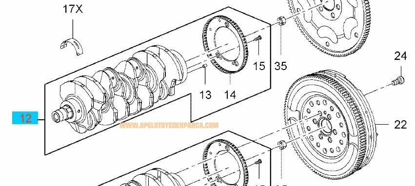 Opel İnsignia 2.0 Dizel Krank Mili GM