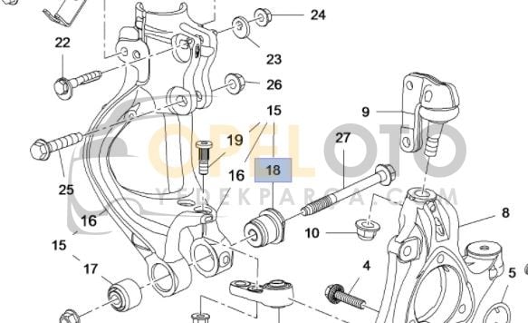 Opel Astra J Damper Burcu Arka
