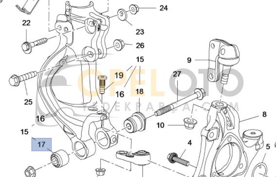 Opel Astra J Damper Burcu Ön