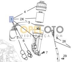 Opel Corsa D 1.2-1.4 Yağ Soğutucu Komple GM