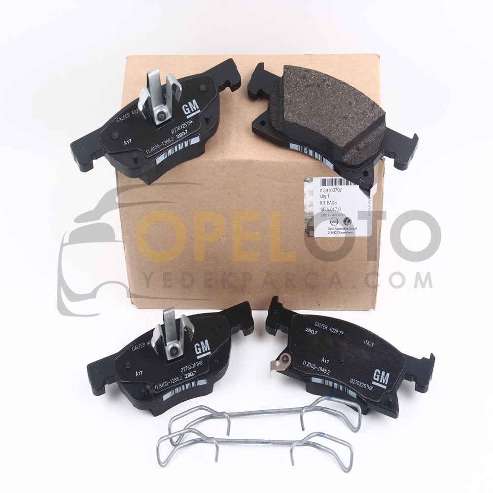 Opel Astra K Fren Balatası Ön 276mm GM