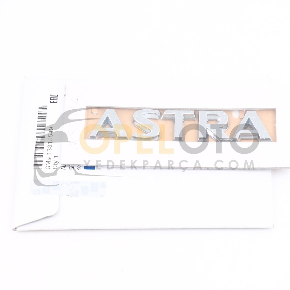 Opel Astra K Arka Astra Yazısı GM