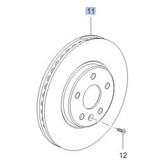 Opel Astra K Fren Diski Ön Takım 2 Adet 16INCH 300MM