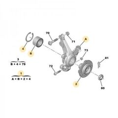 Opel Corsa F 1.2 Benzinli Sağ Taşıyıcı Komple Orjinal PSA (9826877980)