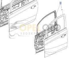 Opel Corsa E Kapı Ön Sağ Orjinal GM 39171069
