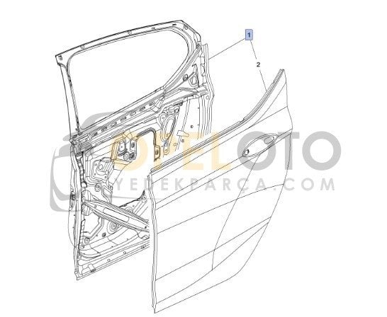 Opel Astra K Kapı Arka Sağ Orjinal GM 39086282