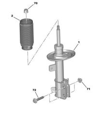 Opel Corsa F Ön Sağ Amortisör Orjinal