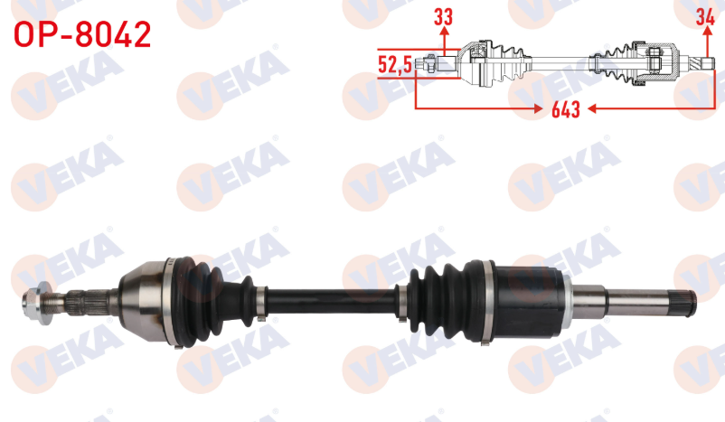 Opel Astra J 1.4-1.6 Aks Komple Sol Otomatik Vites (OP-8042-13335133)