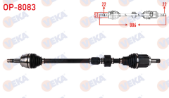 Opel Corsa E 1.4 Otomatik Komple Aks Sağ (OP-8083-39129618)